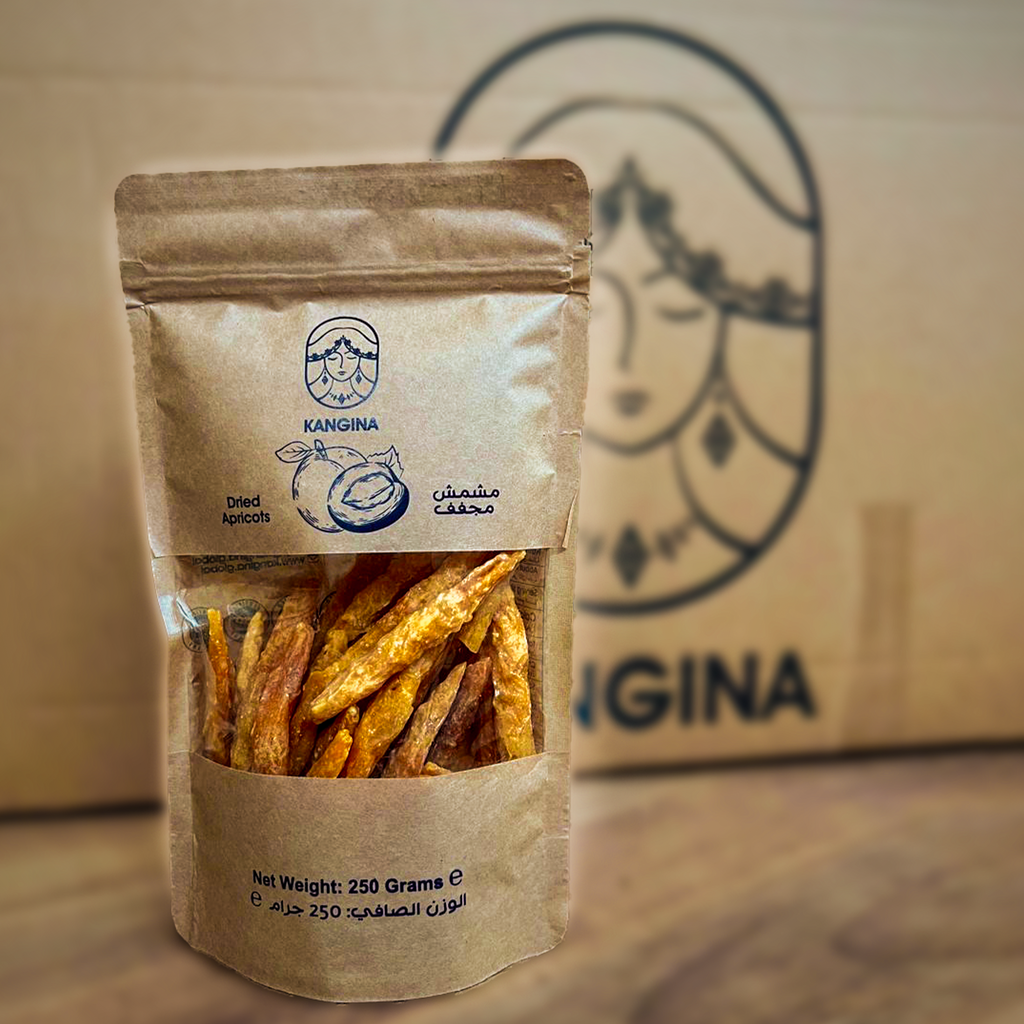 Kangina Seedless Dried Apricot – Afghan Kishta Chapa Namak | Soft & Natural | 250g (0.55 lb)