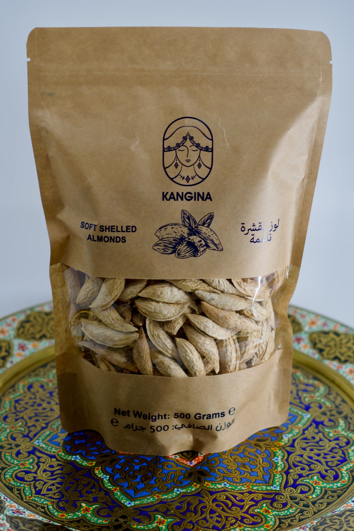 Kangina Soft Shell Almonds – Afghan Badam Kaghazi | Raw & Natural | 250g (0.55 lb) & 500g (1.1 lb)