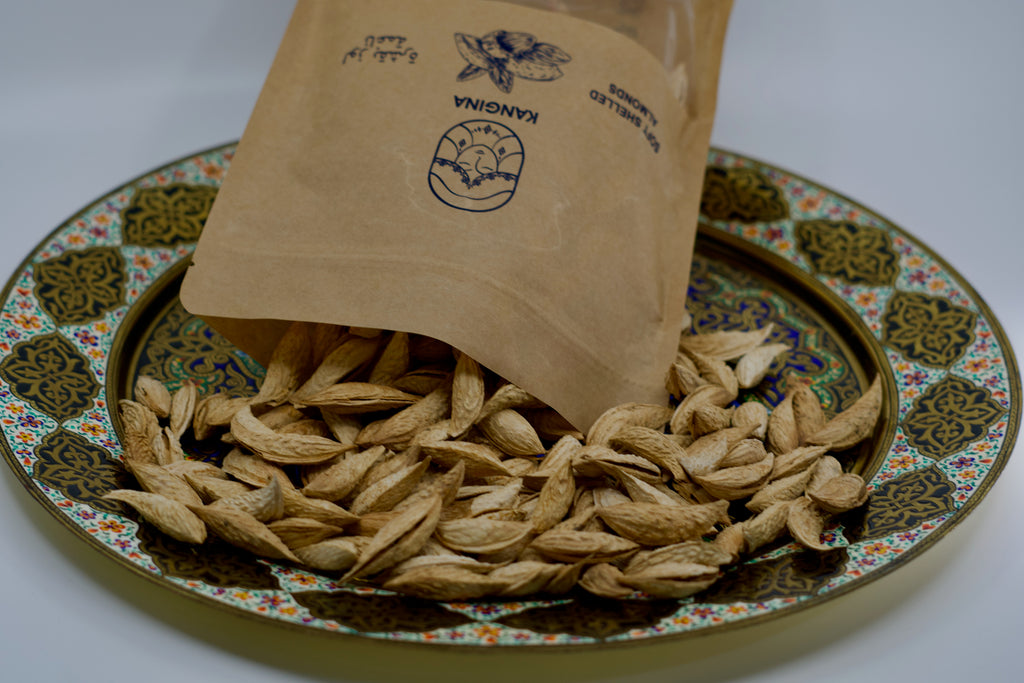 Kangina Soft Shell Almonds – Afghan Badam Kaghazi | Raw & Natural | 250g (0.55 lb) & 500g (1.1 lb)