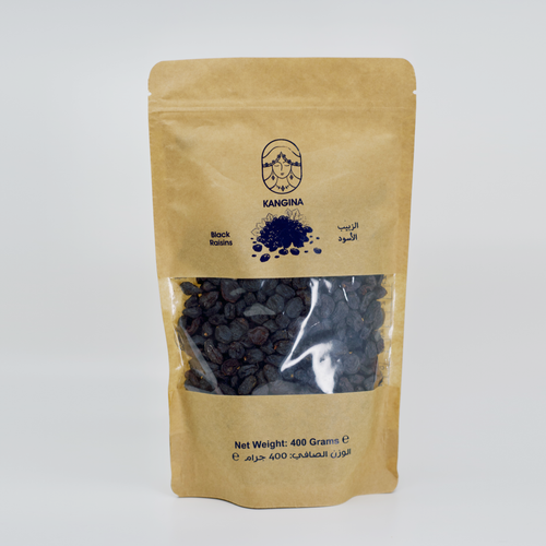 Kangina Afghan Black Raisins – Rich, Sweet & Antioxidant-Rich | 400g (0.88 lb)